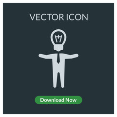 Idea man vector icon