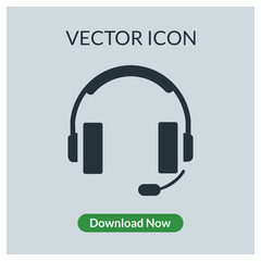 Headset vector icon