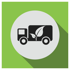 Nature friendly vehicle vector icon