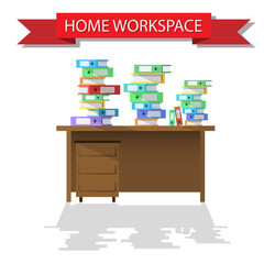 modern office interior with shadow. Vector simple image