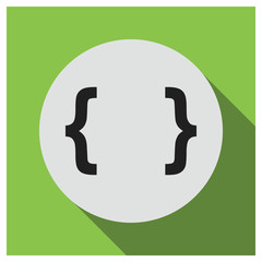 Brackets vector icon