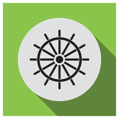  Antique ship wheel vector icon