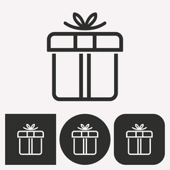 Gift Box - vector icon.