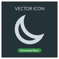 Fototapeta na wymiar Crescent vector icon