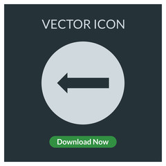 Left arrow vector icon