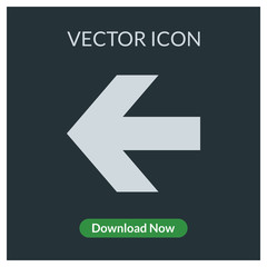 Obraz premium Left arrow vector icon