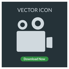 Video camera vector icon
