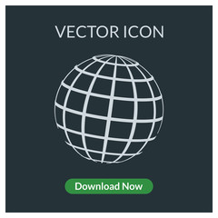 Globe vector icon