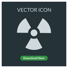 Radioactive vector icon