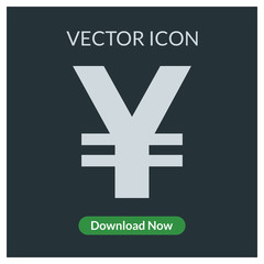 Obraz premium Yen vector icon