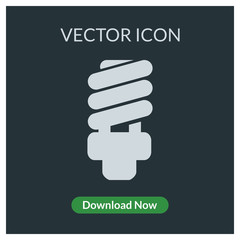 Fluorescent bulb vector icon