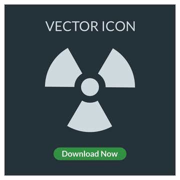 Radioactive vector icon