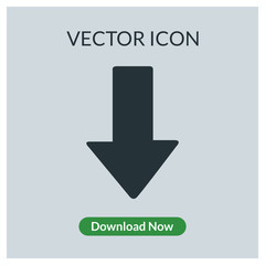 Down arrow vector icon