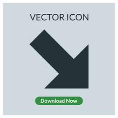 Down arrow vector icon