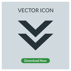 Down arrow vector icon