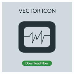 Cardiogram vector icon