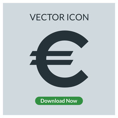 Euro vector icon