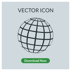Globe vector icon
