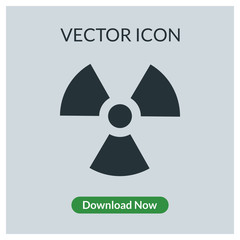 Obraz premium Radioactive vector icon
