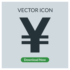 Obraz premium Yen vector icon