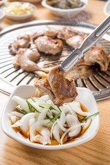 dakgalbi is korean style Stir-fried Chicken	