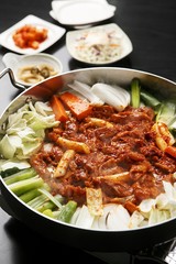 dakgalbi is korean style Chicken with spicy paste