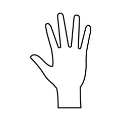 open hand icon image vector illustration design
