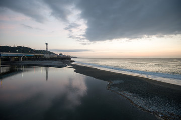 Obraz premium 湘南海岸の朝