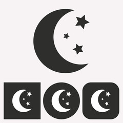Moon star - vector icon.