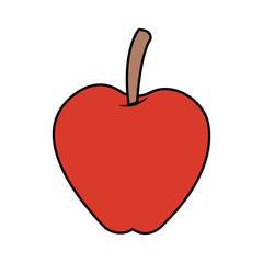 red apple icon image vector illustration design 