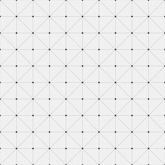 Vector seamless monochrome wired grid pattern design background