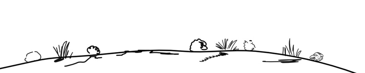 Wiese Schwarz Skizze Band Banner Zeichnung Gras Hügel