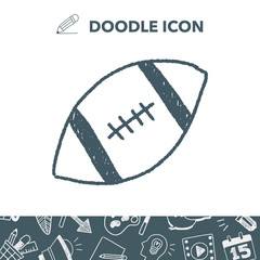 football doodle drawing