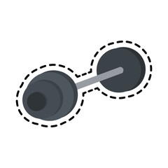 barbell weight icon image vector illustration design 