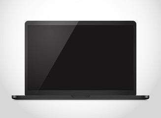 Modern laptop computer vector mockup. Vector notebook photoreal illustration. Template for a content