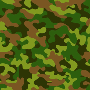 Vector seamless military camouflage pattern. Seamless vector abstract background