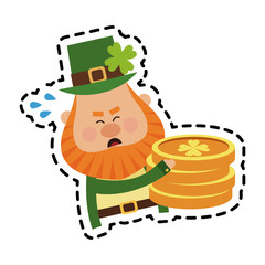 leprechaun st patricks day icon image vector illustration design 
