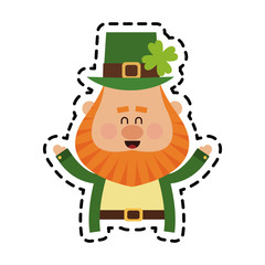 leprechaun st patricks day icon image vector illustration design 