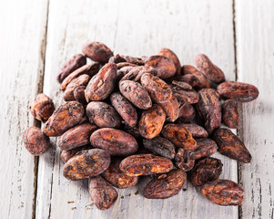 Pattern of the cocoa beans background
