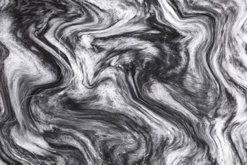 Naklejka na ściany i meble White gray Marble ink acrylic painted waves texture background. pattern can used for wallpaper or skin wall tile luxurious or Cover case mobile phone.