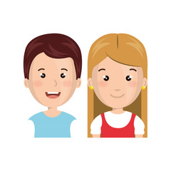 cute little kids character vector illustration design