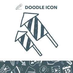 Firecrackers doodle drawing