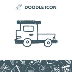 truck doodle drawing