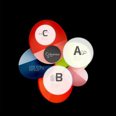 Obraz premium Glass circle abstract background