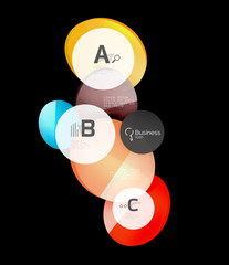 Glass circle abstract background