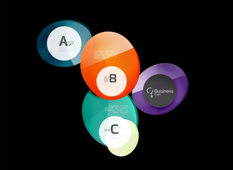 Glass circle abstract background