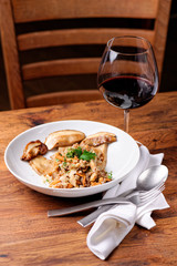 Barley risotto with Porcini mushrooms