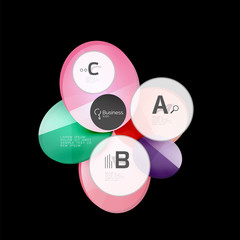 Abstract circles on black