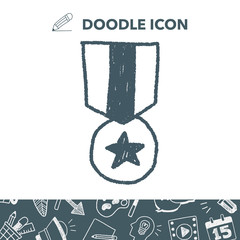 Medal doodle drawing