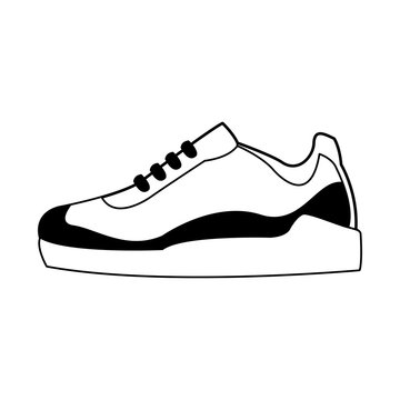 sneakers shoe icon image vector illustration design 